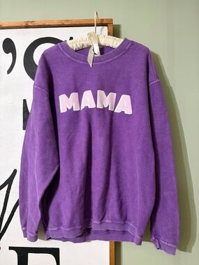 Chicka-d Purple Ribbed Sweatshirt